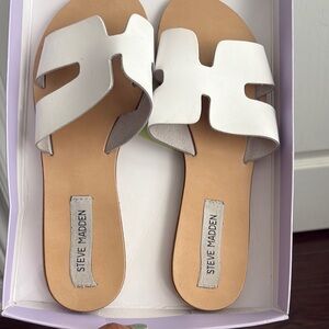 Steve Madden White Sandals